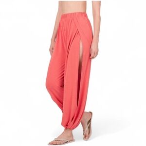 Zenana Outfitters Coral Wide-Leg Split Pants